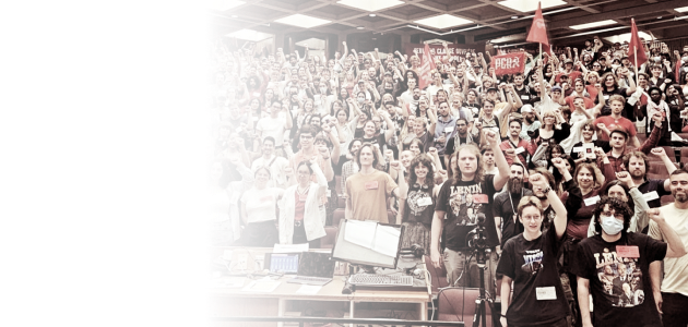 Camarades au congrès de fondation du PCR en mai 2024